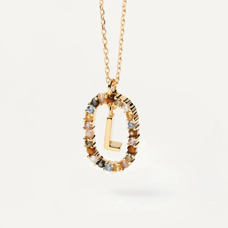 PRINCESS JEWELRY® Collana in Argento 925 con Lettera (3 colori) - Princess Jewelry