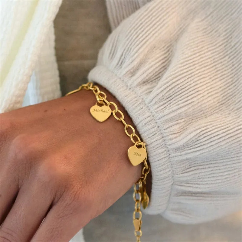 PRINCESS JEWELRY® Bracciale in Acciaio Inossidabile con Nomi Personalizzati (3 colori) - Princess Jewelry