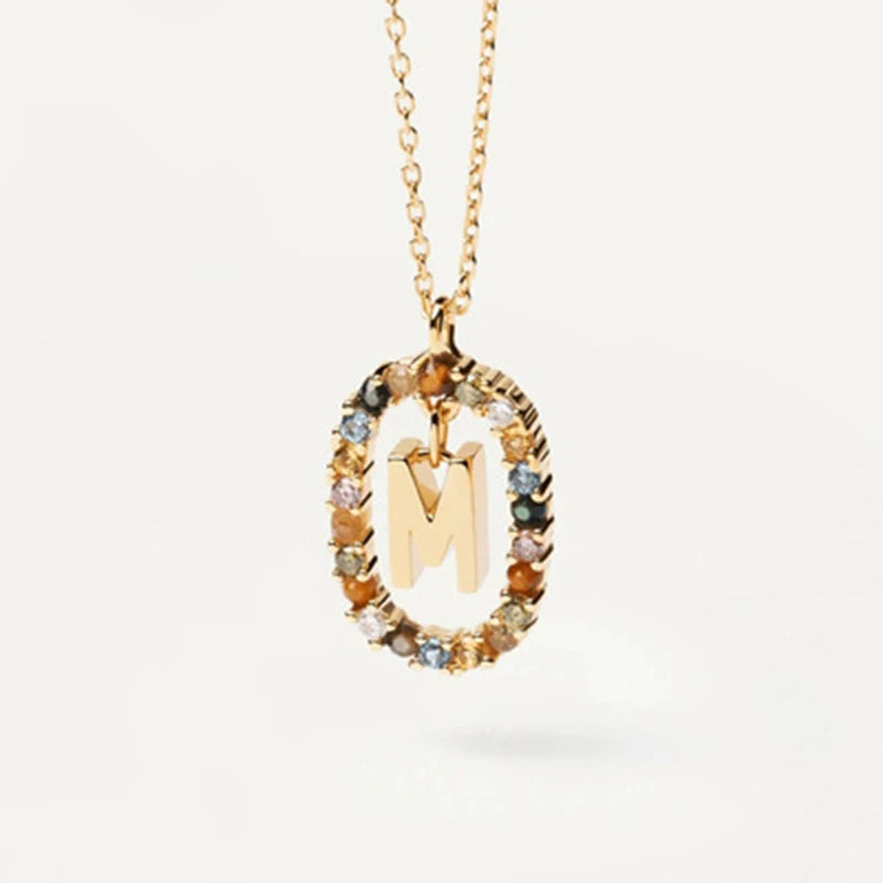 PRINCESS JEWELRY® Collana in Argento 925 con Lettera (3 colori) - Princess Jewelry