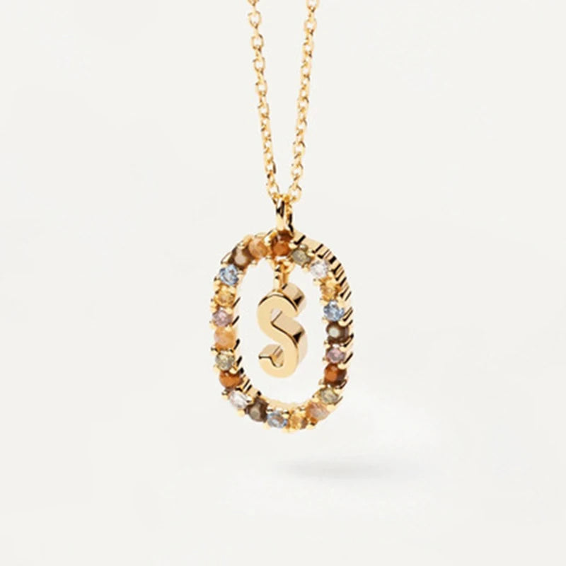 PRINCESS JEWELRY® Collana in Argento 925 con Lettera (3 colori) - Princess Jewelry