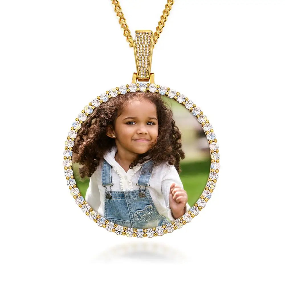 PRINCESS JEWELRY® Collana in Acciaio Inossidabile con Foto Personalizzata (2 colori) - Princess Jewelry