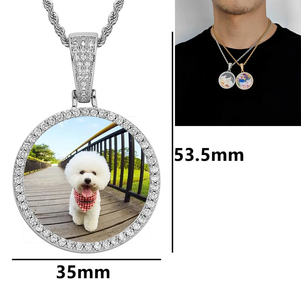PRINCESS JEWELRY® Collana in Acciaio Inossidabile con Foto Personalizzata (2 colori) - Princess Jewelry