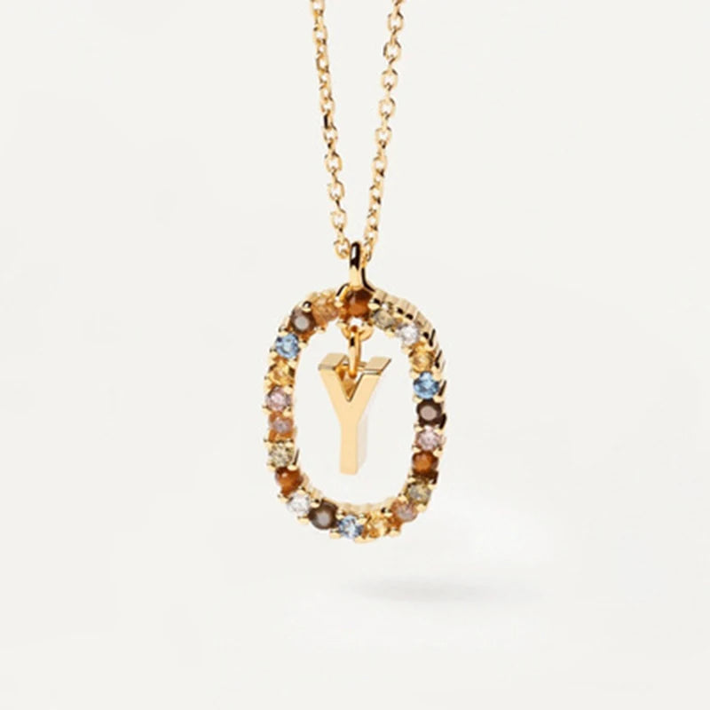 PRINCESS JEWELRY® Collana in Argento 925 con Lettera (3 colori) - Princess Jewelry