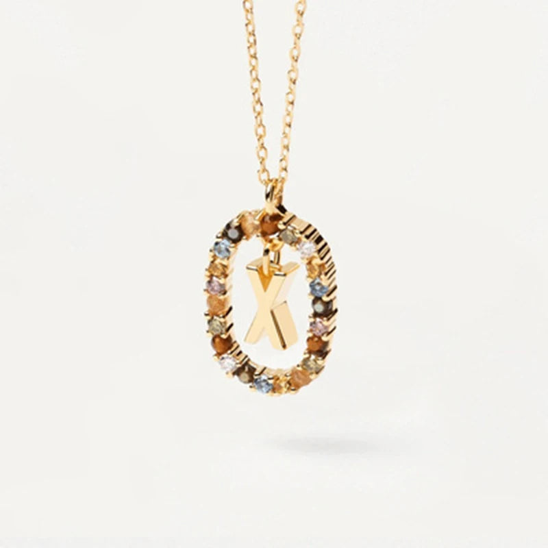 PRINCESS JEWELRY® Collana in Argento 925 con Lettera (3 colori) - Princess Jewelry