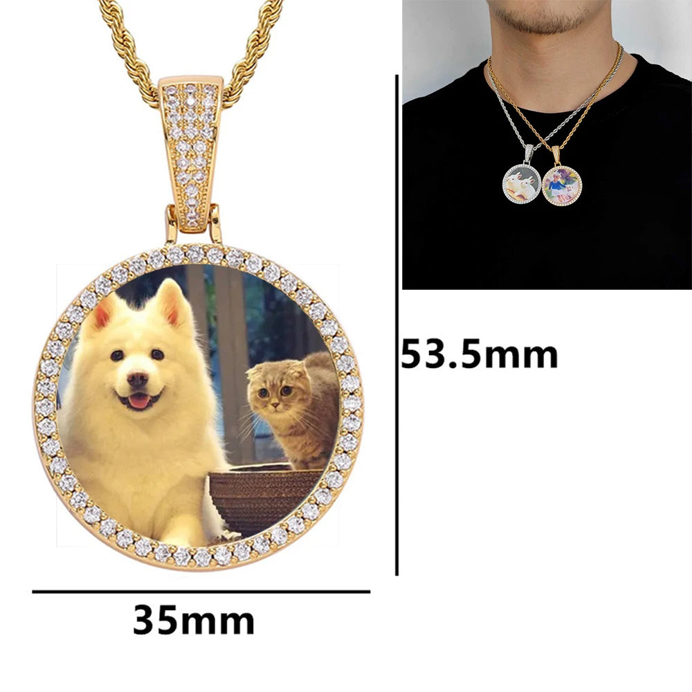 PRINCESS JEWELRY® Collana in Acciaio Inossidabile con Foto Personalizzata (2 colori) - Princess Jewelry