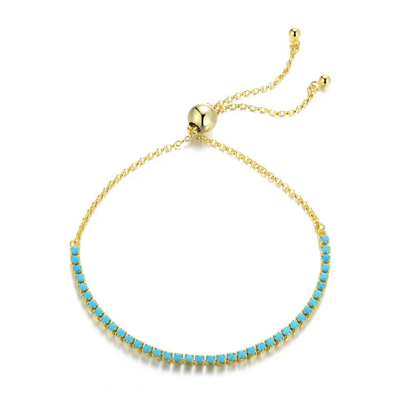 PRINCESS JEWELRY® Bracciale Tennis in Argento 925 Placcato in Oro 18 Kt (5 colori) - Princess Jewelry