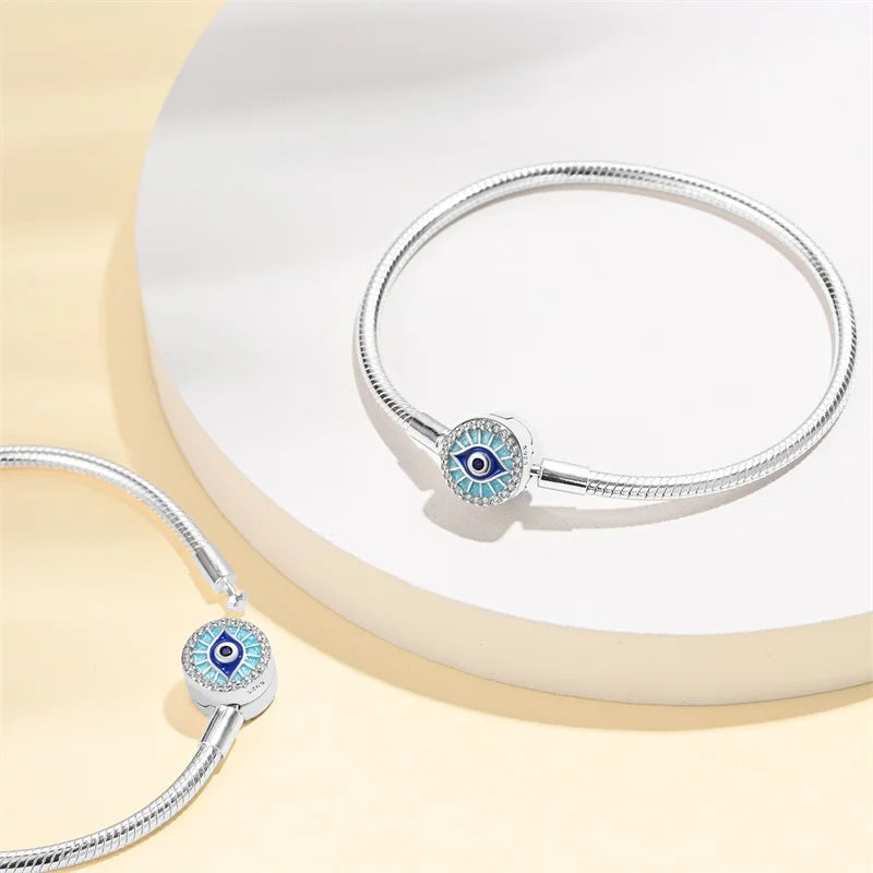 PRINCESS JEWELRY® Bracciale in Argento 925 con Occhio Turco Portafortuna
