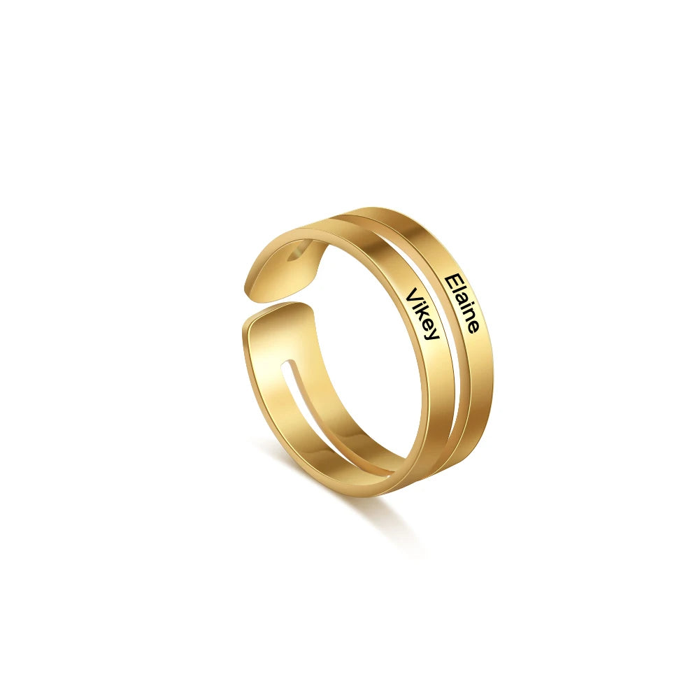 PRINCESS JEWELRY® Anello Personalizzato in Acciaio Inossidabile (4 colori) - Princess Jewelry