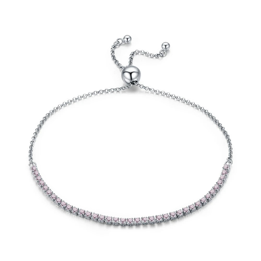 PRINCESS JEWELRY® Bracciale Tennis in Argento 925 Placcato in Oro 18 Kt (5 colori) - Princess Jewelry