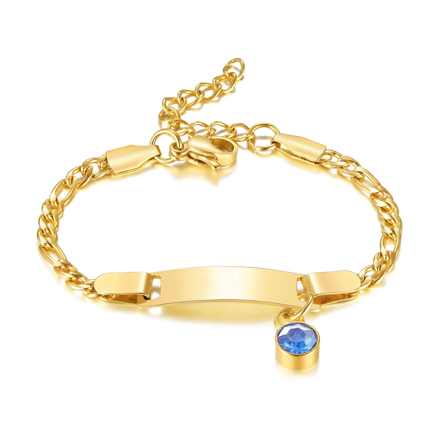 PRINCESS JEWELRY® Bracciale Personalizzato per Bambini in Acciaio Inossidabile Placcato in Oro - Princess Jewelry