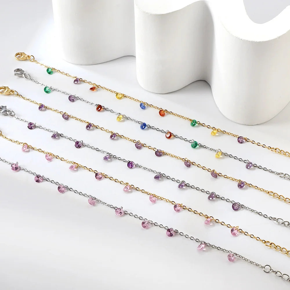 PRINCESS JEWELRY® Bracciale in Acciaio Inossidabile con Zirconi Purple (2 colori) - Princess Jewelry
