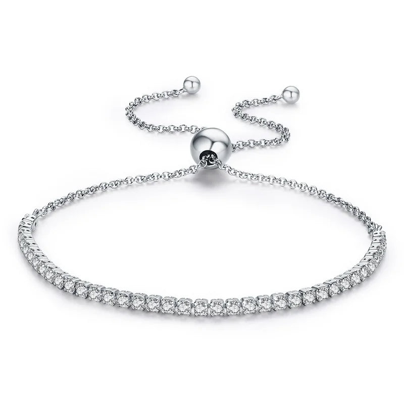 PRINCESS JEWELRY® Bracciale Tennis in Argento 925 Placcato in Oro 18 Kt (5 colori) - Princess Jewelry