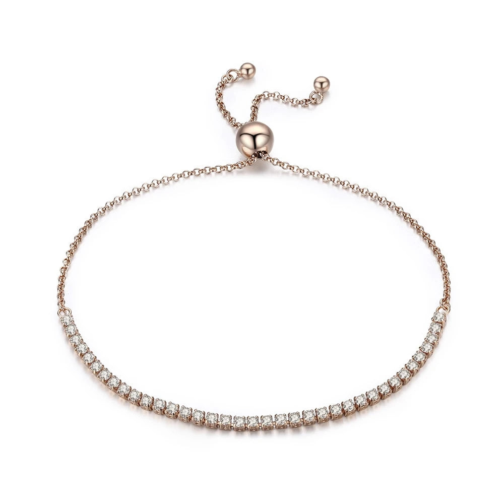PRINCESS JEWELRY® Bracciale Tennis in Argento 925 Placcato in Oro 18 Kt (5 colori) - Princess Jewelry
