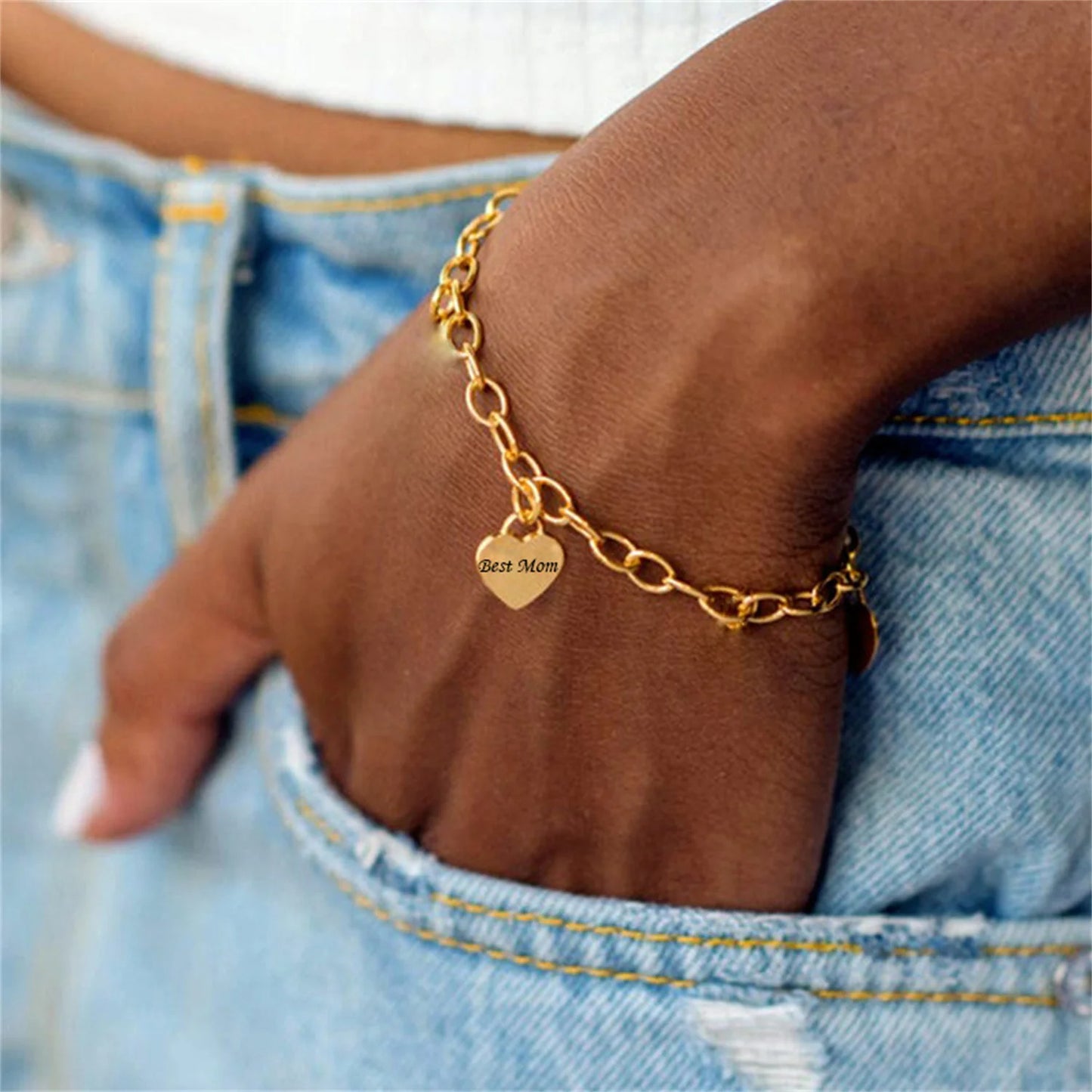 PRINCESS JEWELRY® Bracciale in Acciaio Inossidabile con Nomi Personalizzati (3 colori) - Princess Jewelry
