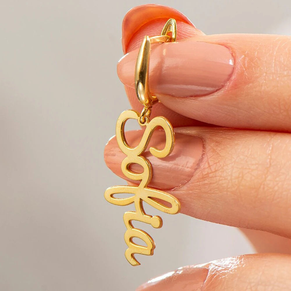 PRINCESS JEWELRY® Orecchini Pendenti Personalizzati in Acciaio Inossidabile (2 colori) - Princess Jewelry