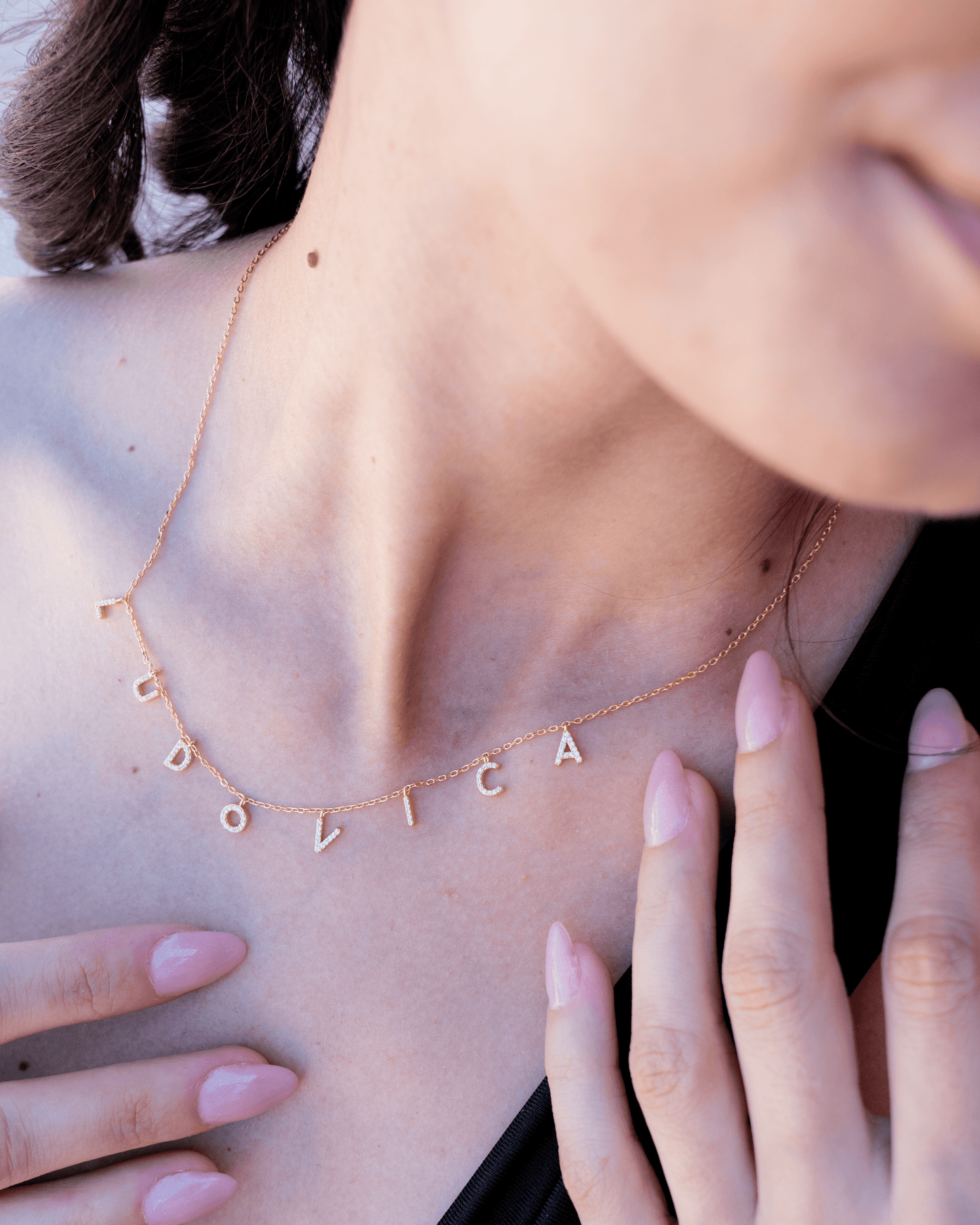 PRINCESS JEWELRY® Collana con Nome Personalizzato in Argento 925 Placcato Oro 18 Kt (2 colori) - Princess Jewelry