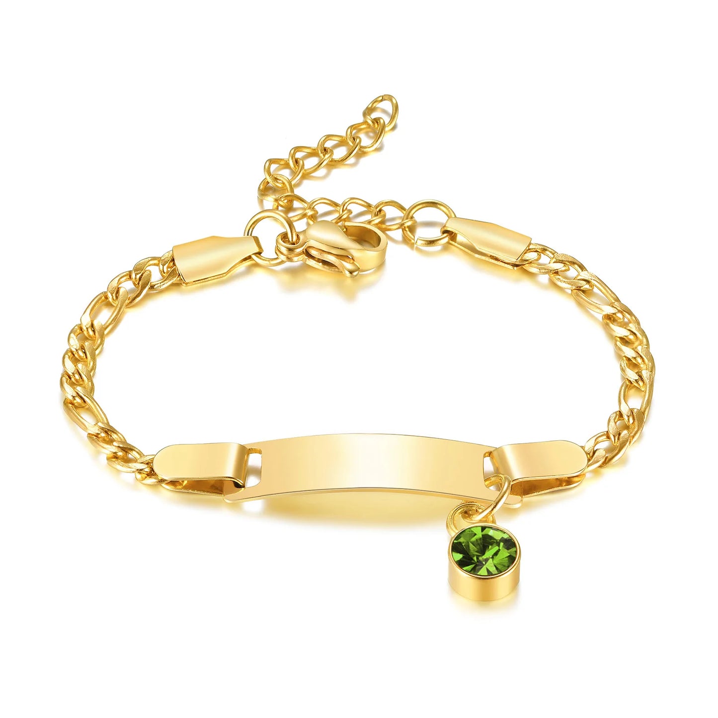 PRINCESS JEWELRY® Bracciale Personalizzato per Bambini in Acciaio Inossidabile Placcato in Oro - Princess Jewelry
