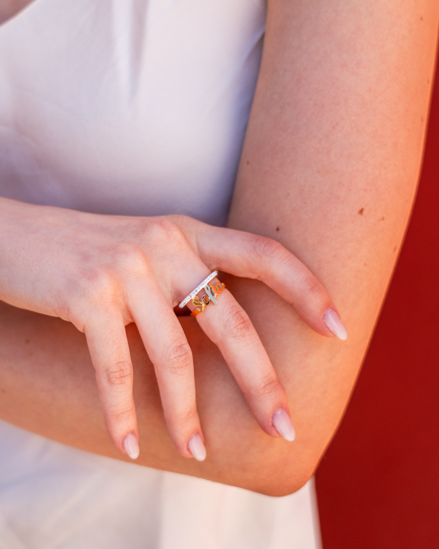 PRINCESS JEWELRY® Anello Personalizzato in Acciaio Inossidabile Placcato Oro 18 Kt (3 colori) - Princess Jewelry