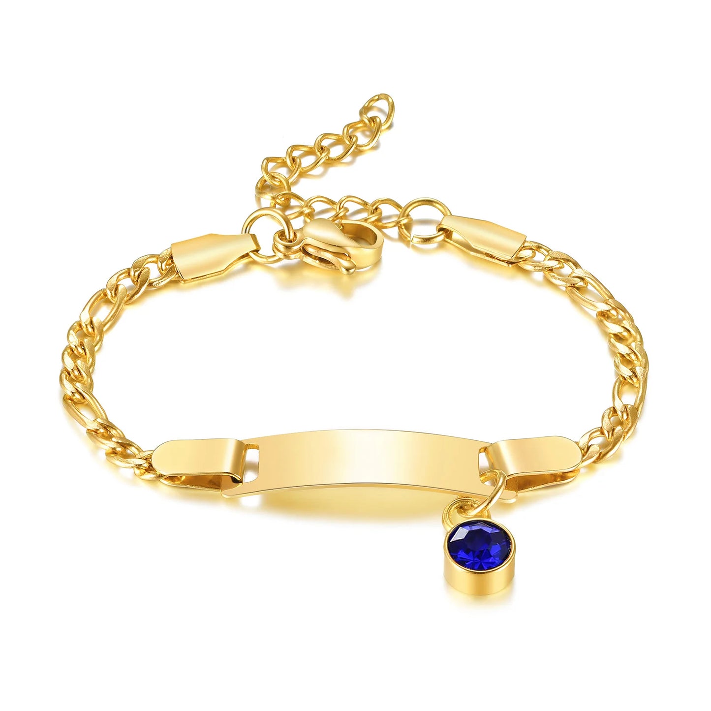 PRINCESS JEWELRY® Bracciale Personalizzato per Bambini in Acciaio Inossidabile Placcato in Oro - Princess Jewelry