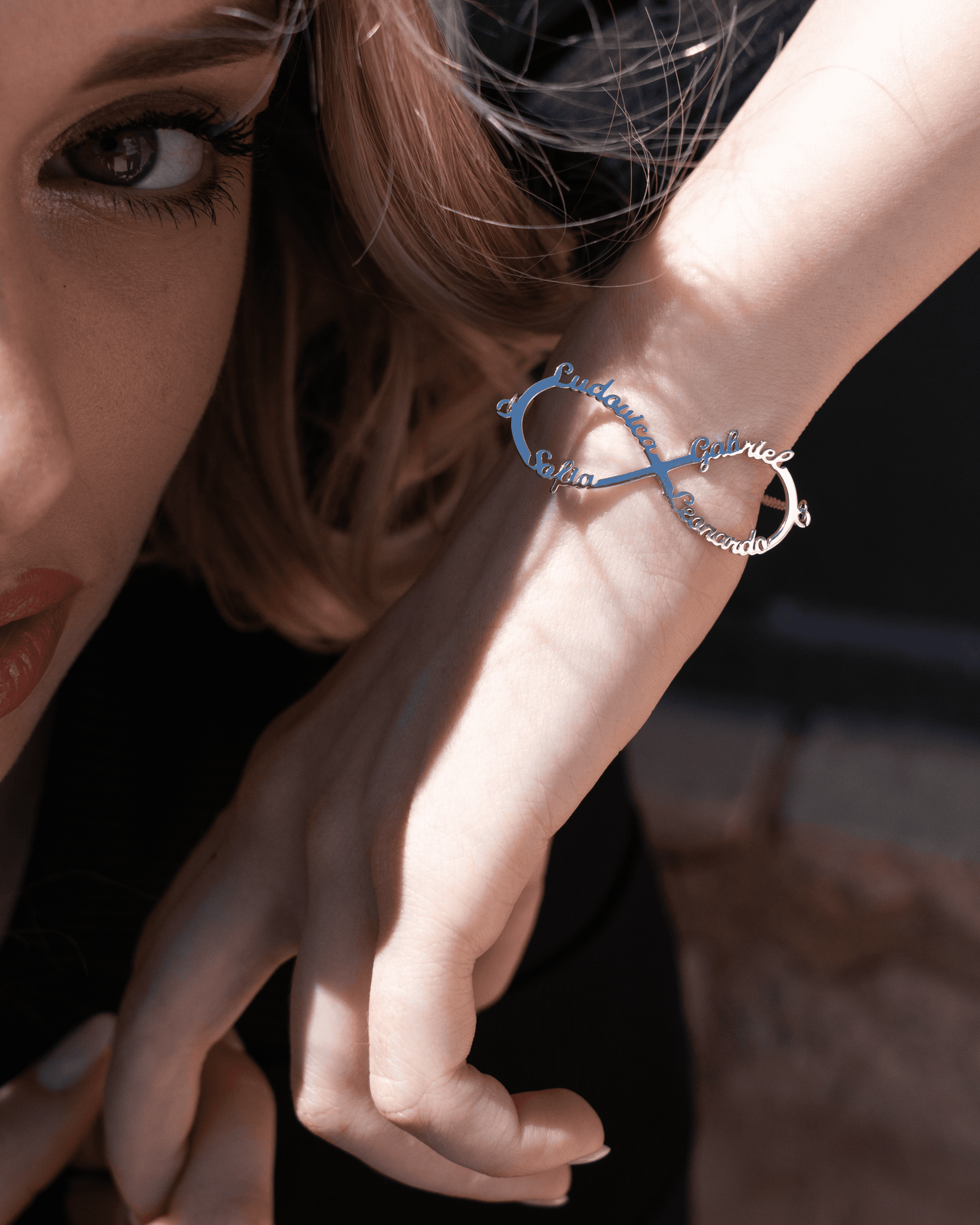 PRINCESS JEWELRY® Bracciale in Argento 925 Personalizzato con 1-4 Nomi (3 colori) - Princess Jewelry