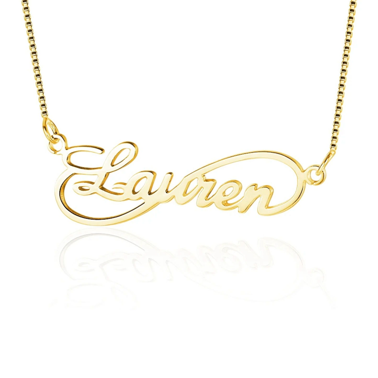PRINCESS JEWELRY® Collana Infinity con Nome Personalizzato in Argento 925 Placcato Oro 18 Kt (3 colori) - Princess Jewelry