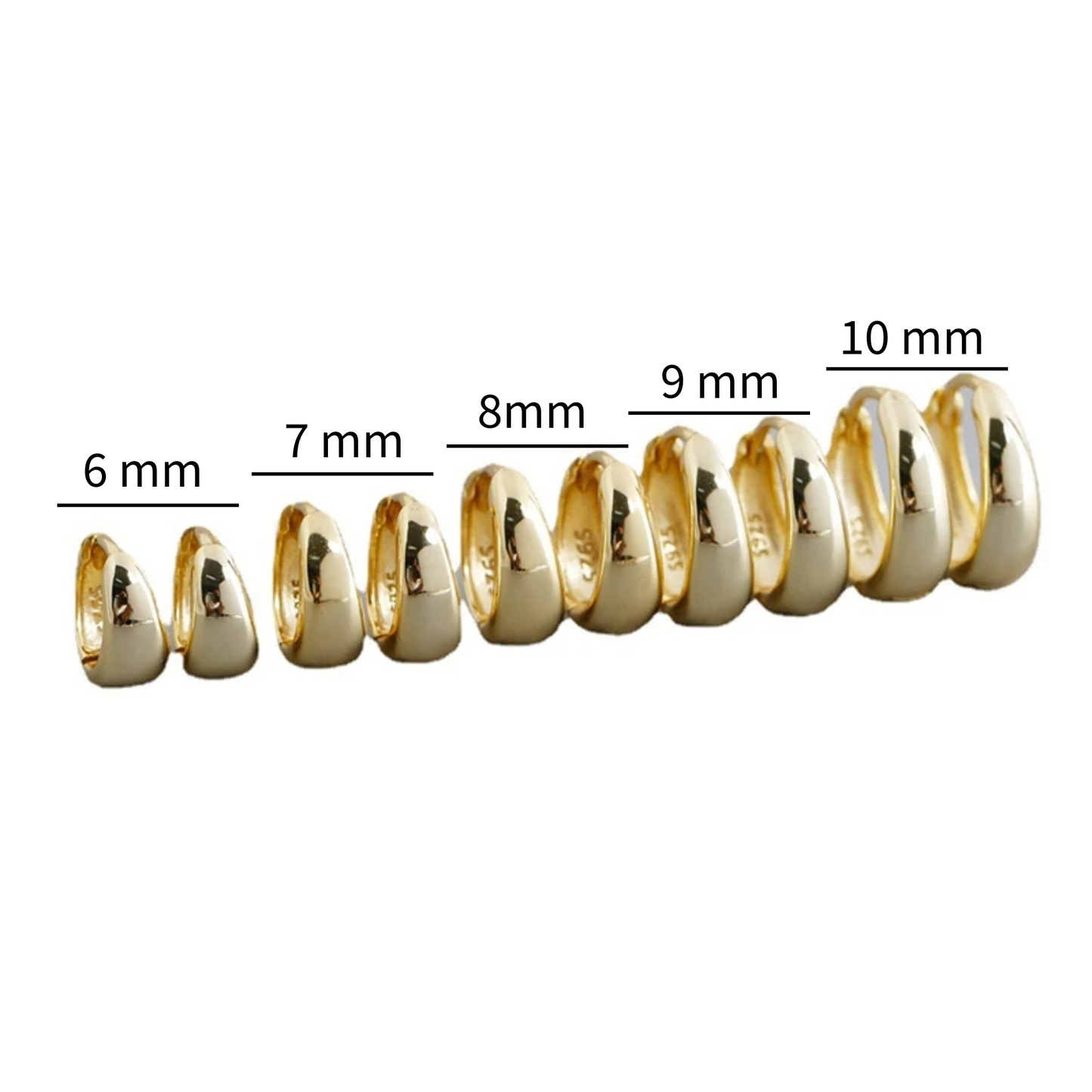 PRINCESS JEWELRY® Orecchini a Cerchio in Argento 925 Placcato Oro 18 Kt (2 colori) - Princess Jewelry
