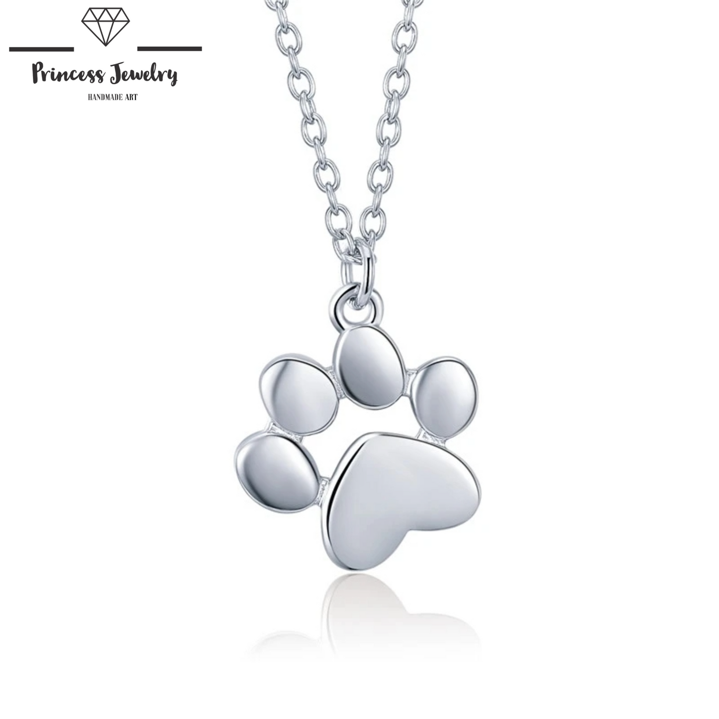 PRINCESS JEWELRY® Collana Zampetta in Argento 925 Placcato Oro 18 Kt (2 colori) - Princess Jewelry