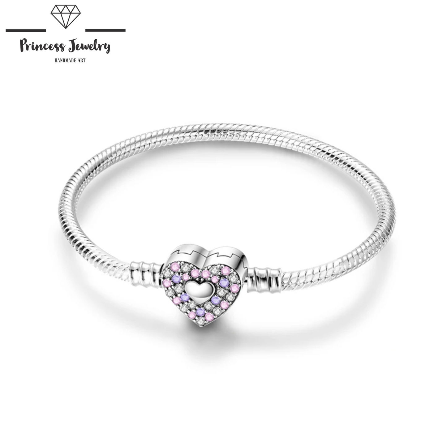 PRINCESS JEWELRY® Bracciale Double Heart in Argento 925 (2 colori) - Princess Jewelry