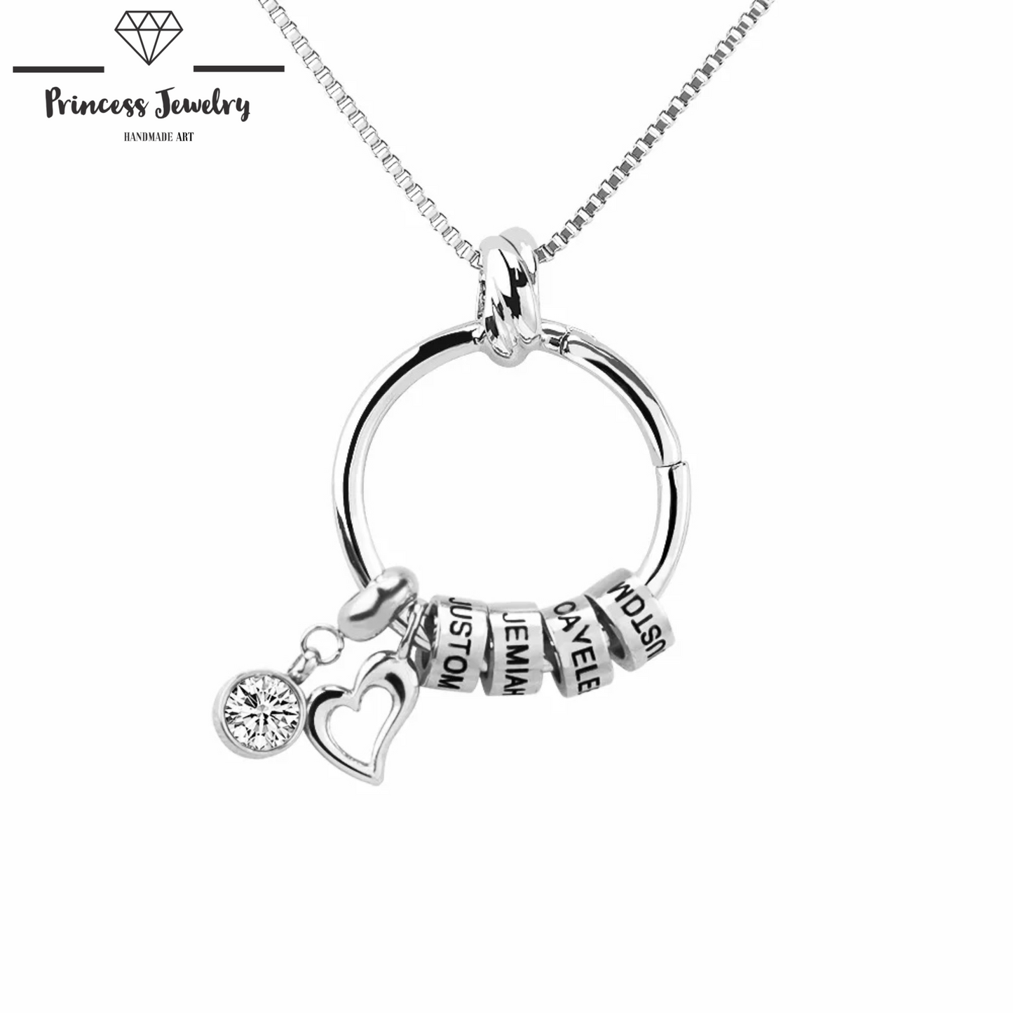 PRINCESS JEWELRY® Collana in Acciaio Inossidabile con Nomi Personalizzati (3 colori) - Princess Jewelry