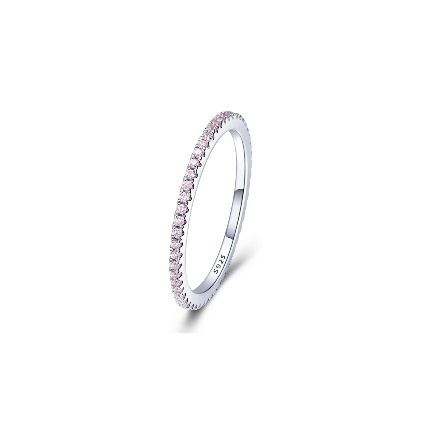 PRINCESS JEWELRY® Anello in Argento 925 Placcato in Platino con Zirconi Colorati (7 colori) - Princess Jewelry