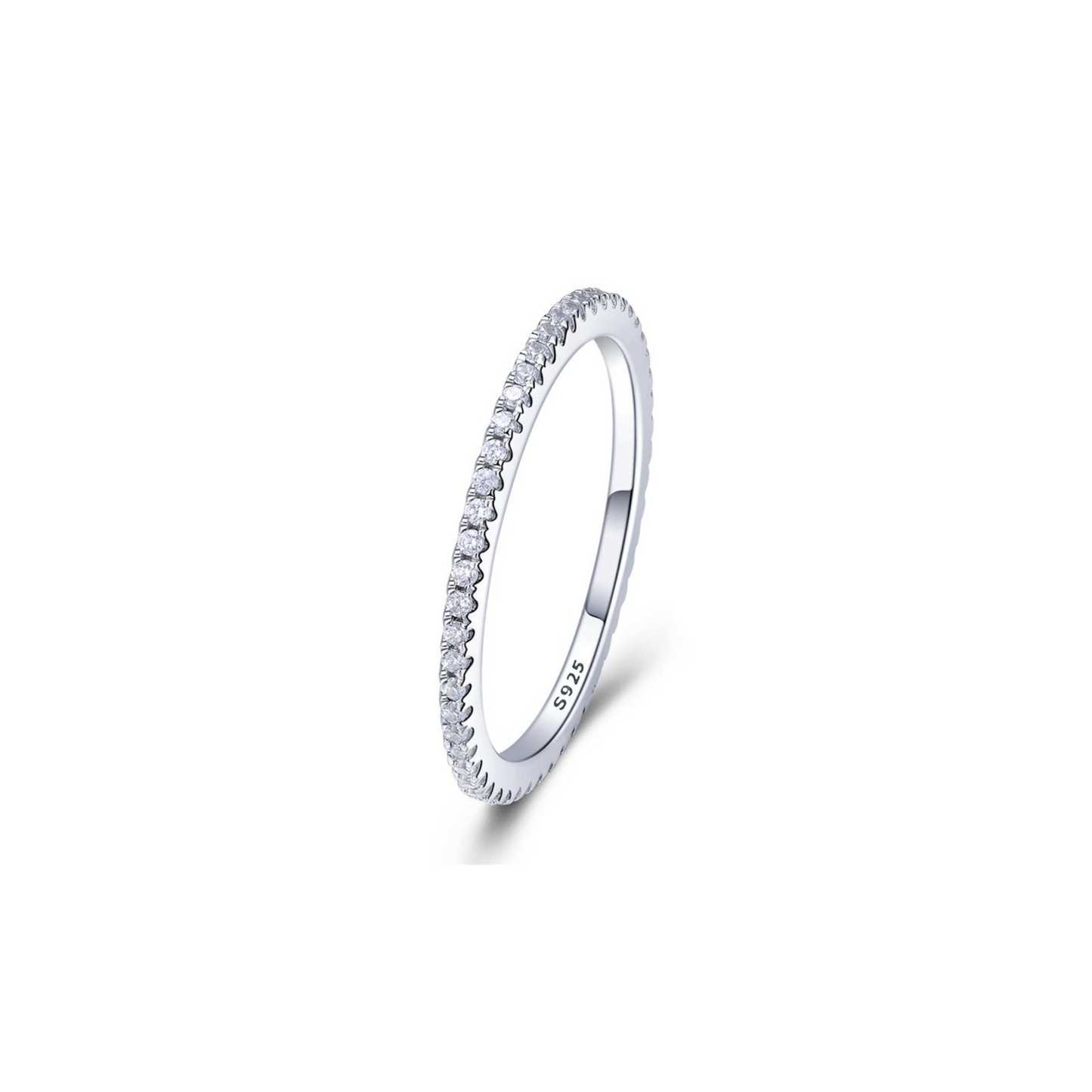 PRINCESS JEWELRY® Anello in Argento 925 Placcato in Platino con Zirconi Colorati (7 colori) - Princess Jewelry