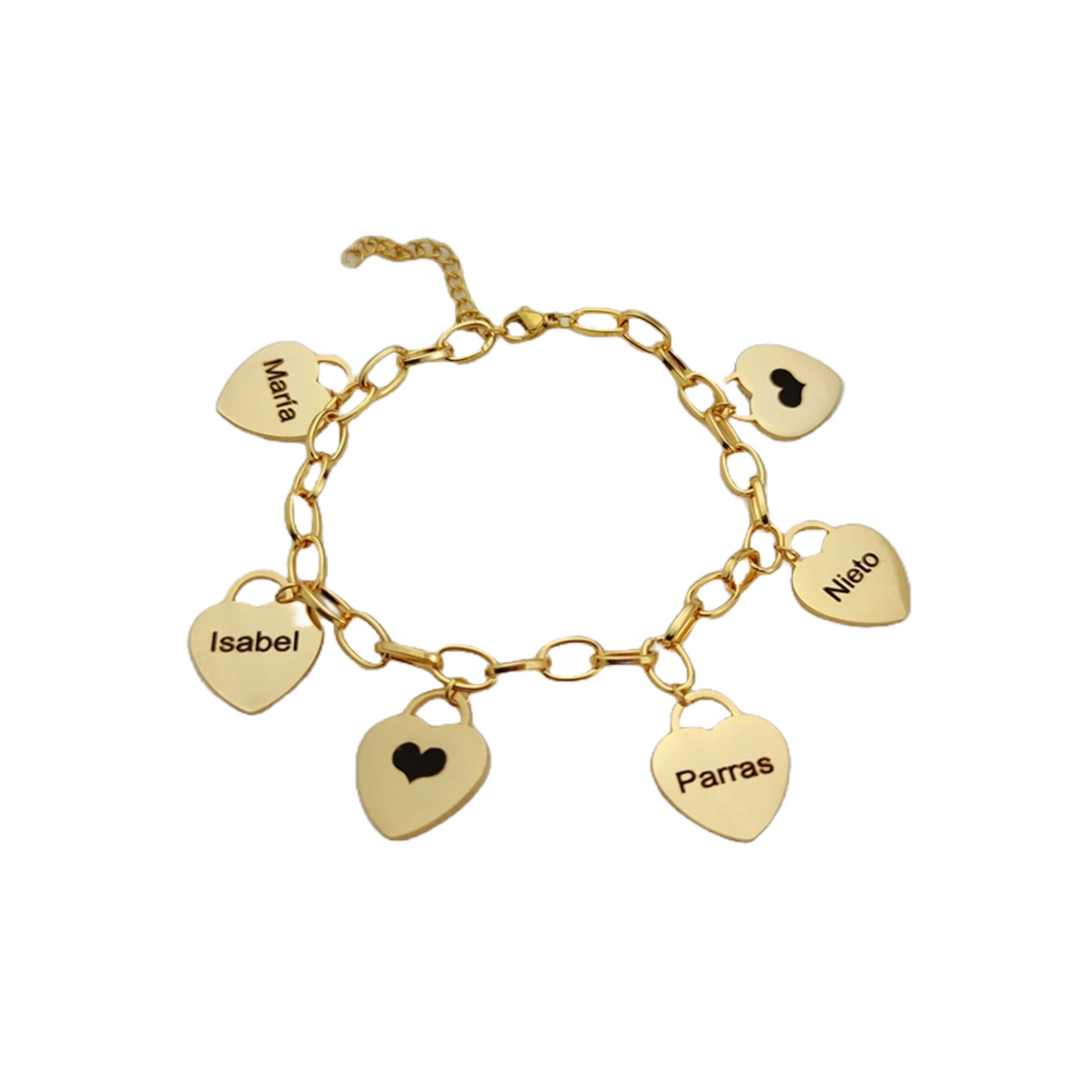 PRINCESS JEWELRY® Bracciale in Acciaio Inossidabile con Nomi Personalizzati (3 colori) - Princess Jewelry