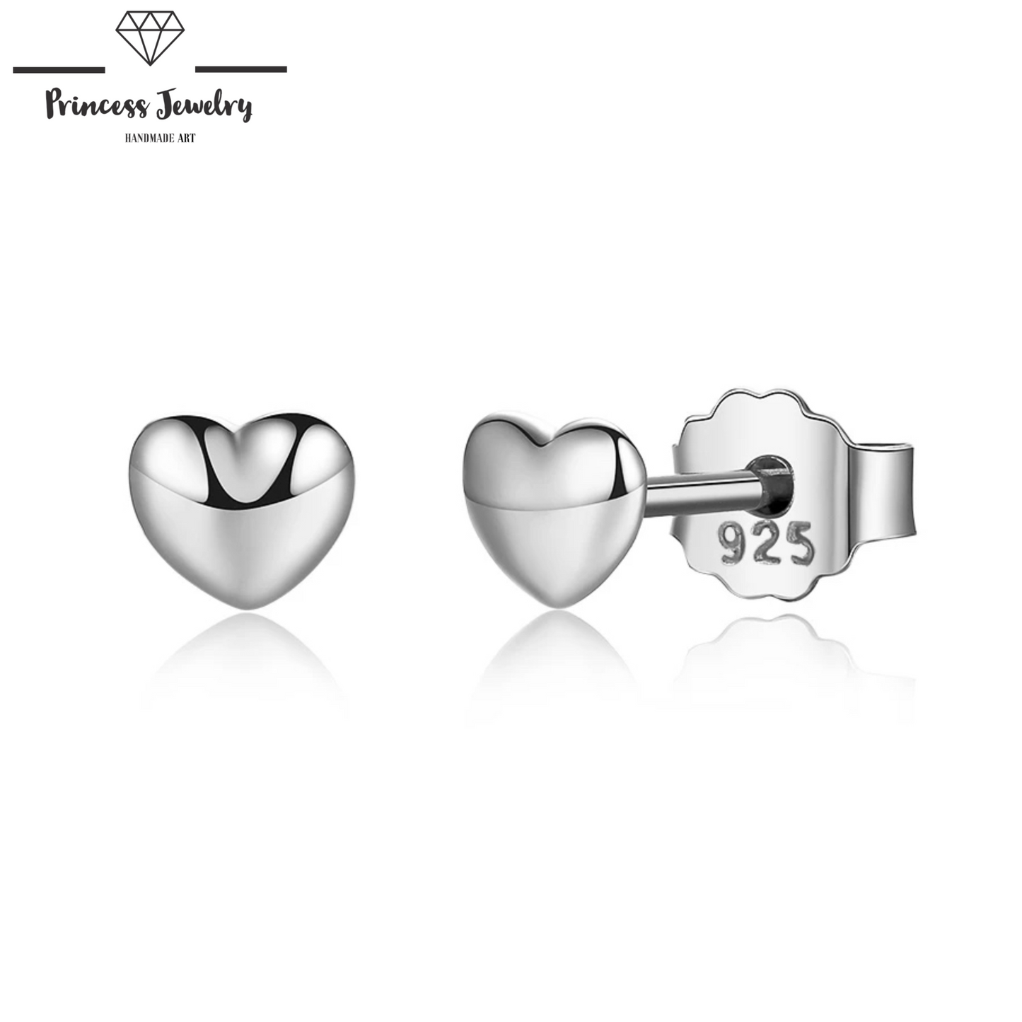 PRINCESS JEWELRY® Orecchini a Lobo a forma di Cuore in Argento 925 (3 colori) - Princess Jewelry