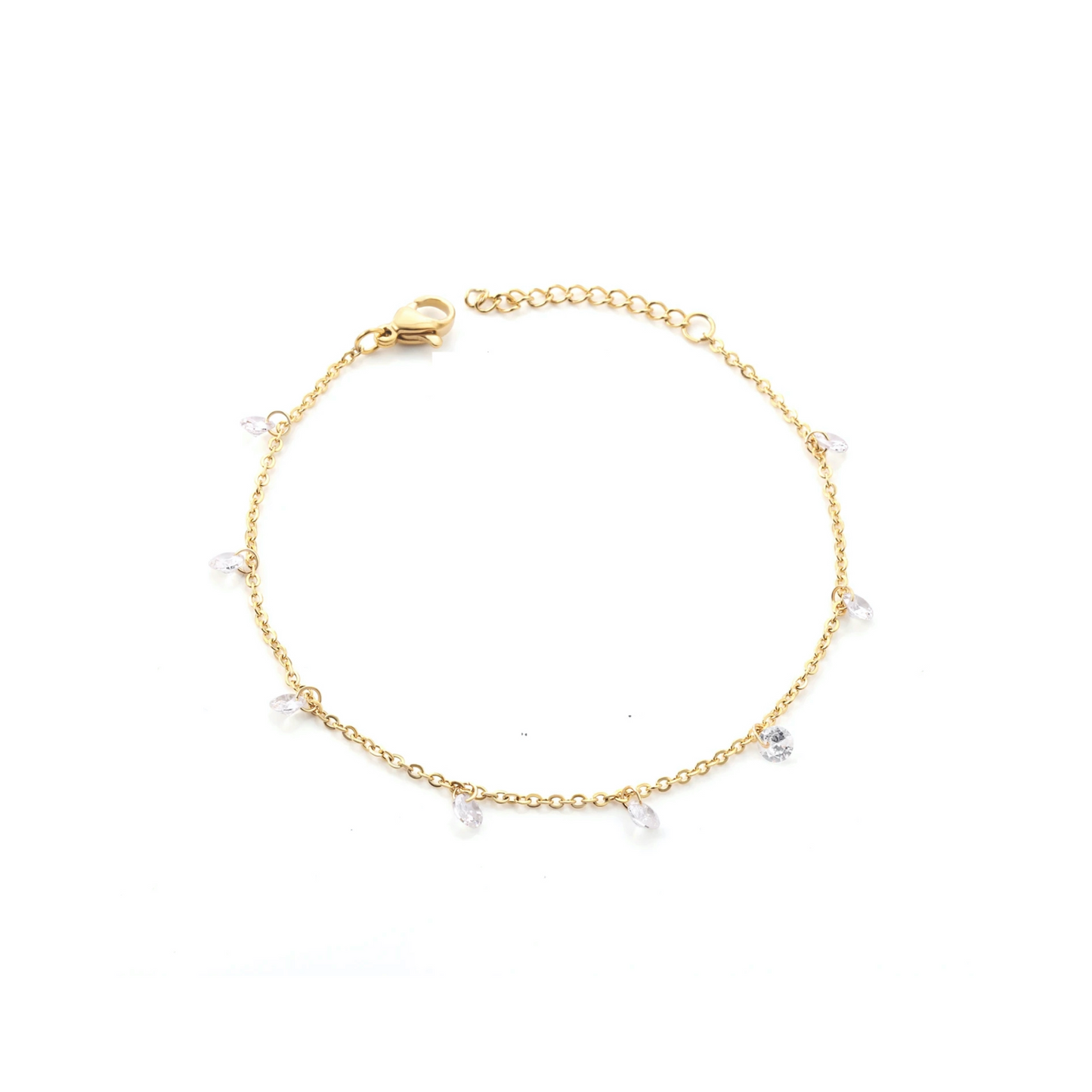 PRINCESS JEWELRY® Bracciale in Acciaio Inossidabile con Zirconi Trasparenti (2 colori) - Princess Jewelry