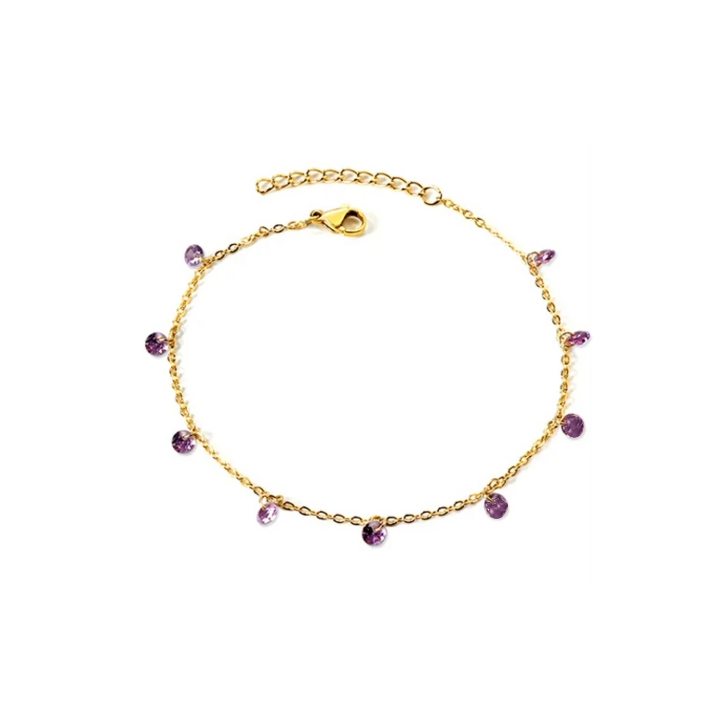 PRINCESS JEWELRY® Bracciale in Acciaio Inossidabile con Zirconi Purple (2 colori) - Princess Jewelry