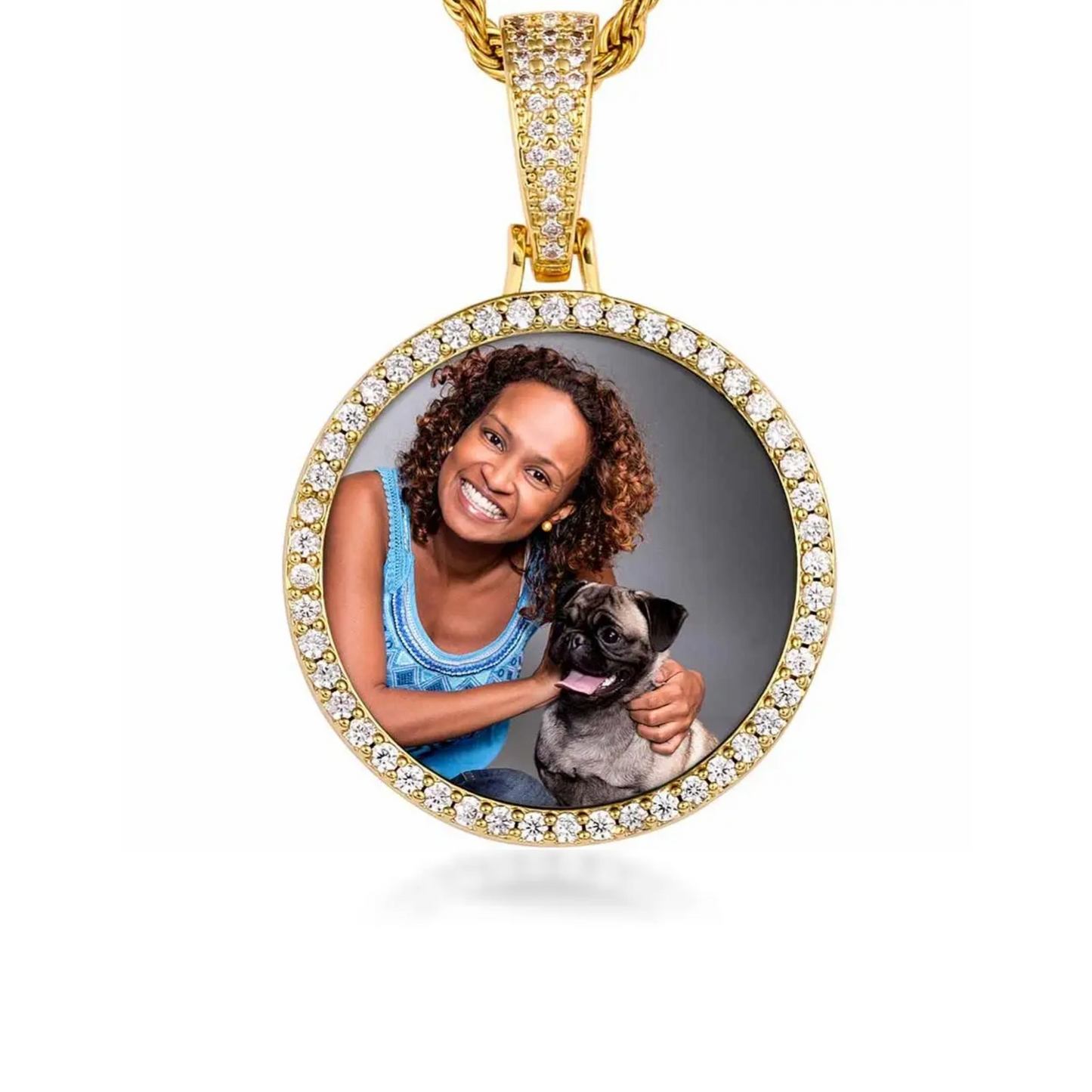 PRINCESS JEWELRY® Collana in Acciaio Inossidabile con Foto Personalizzata (2 colori) - Princess Jewelry