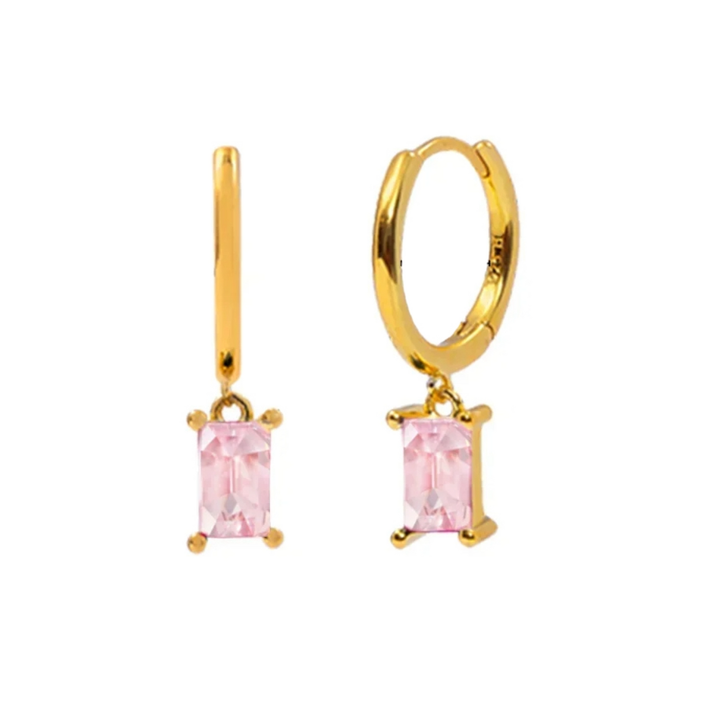 PRINCESS JEWELRY® Orecchini a Cerchio con Pendente in Argento 925 (8 colori) - Princess Jewelry