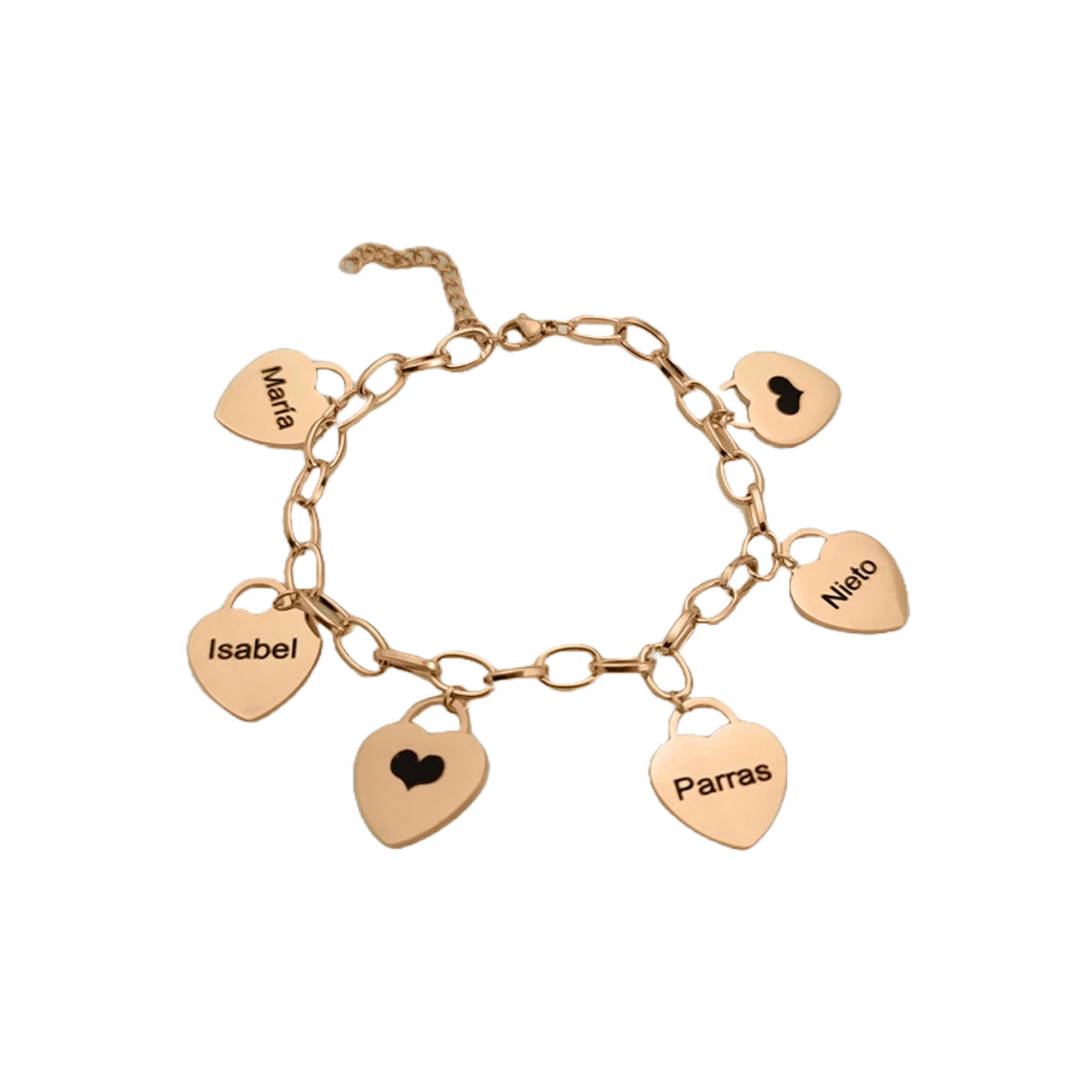 PRINCESS JEWELRY® Bracciale in Acciaio Inossidabile con Nomi Personalizzati (3 colori) - Princess Jewelry
