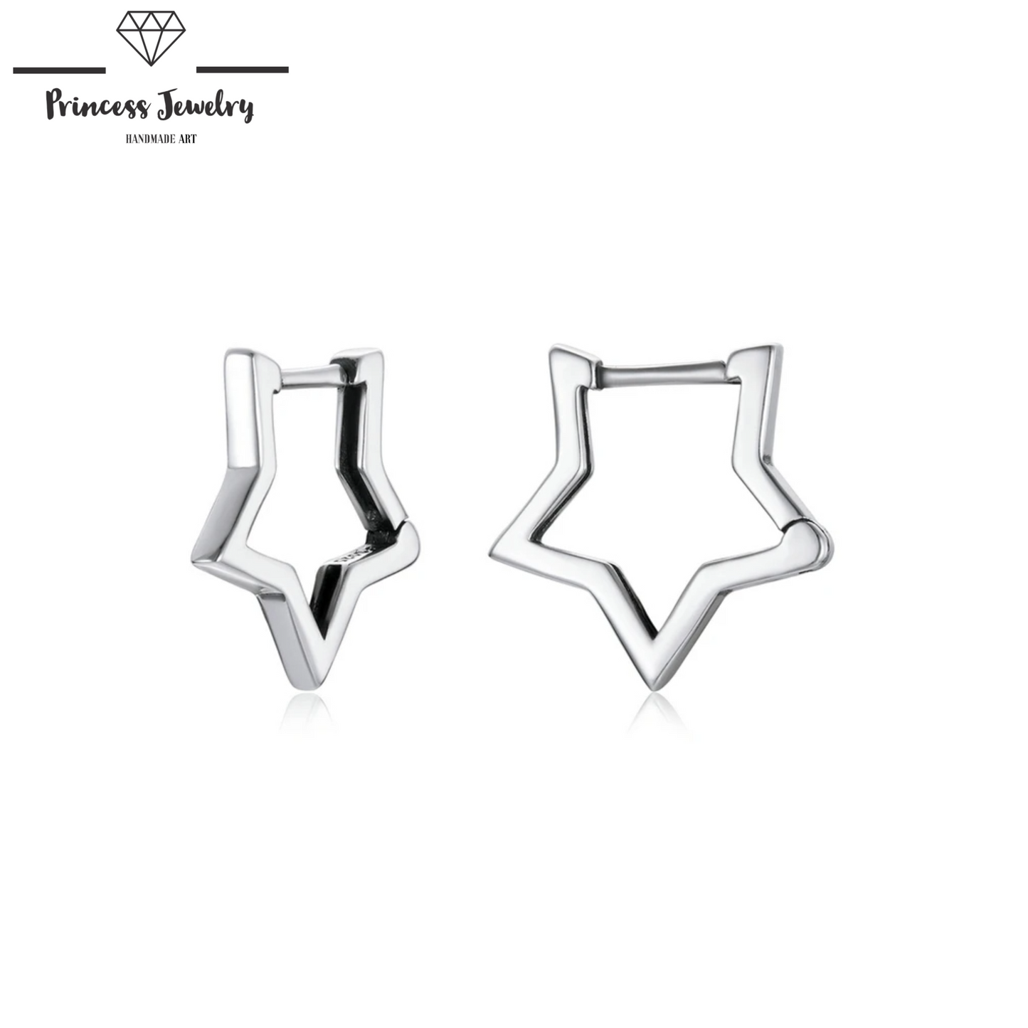 PRINCESS JEWELRY® Orecchini a forma di Stella in Argento 925 (4 colori) - Princess Jewelry
