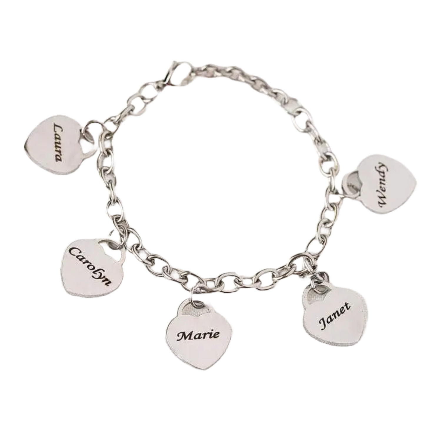 PRINCESS JEWELRY® Bracciale in Acciaio Inossidabile con Nomi Personalizzati (3 colori) - Princess Jewelry