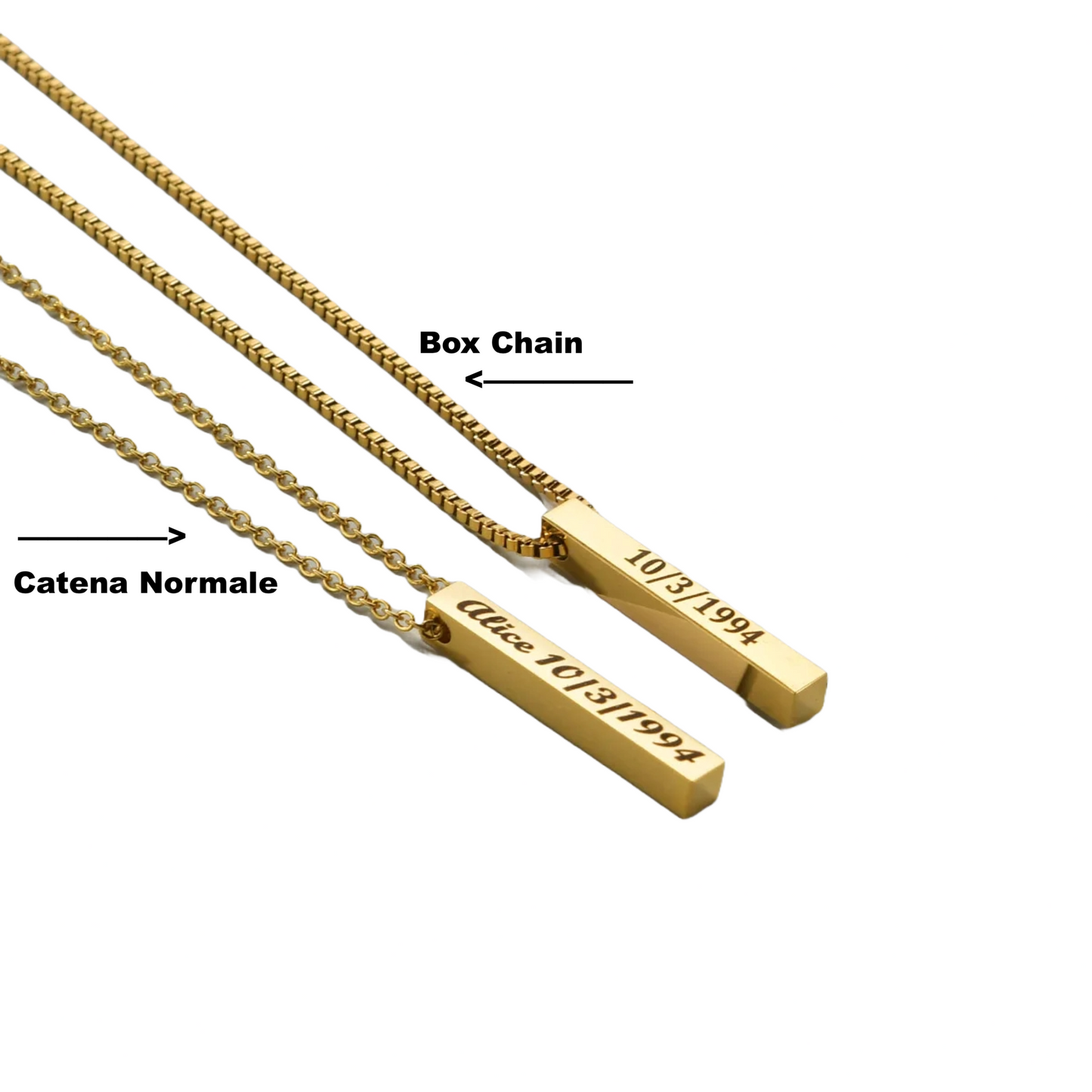 PRINCESS JEWELRY® Collana Personalizzata in Acciaio Inossidabile (4 colori) - Princess Jewelry