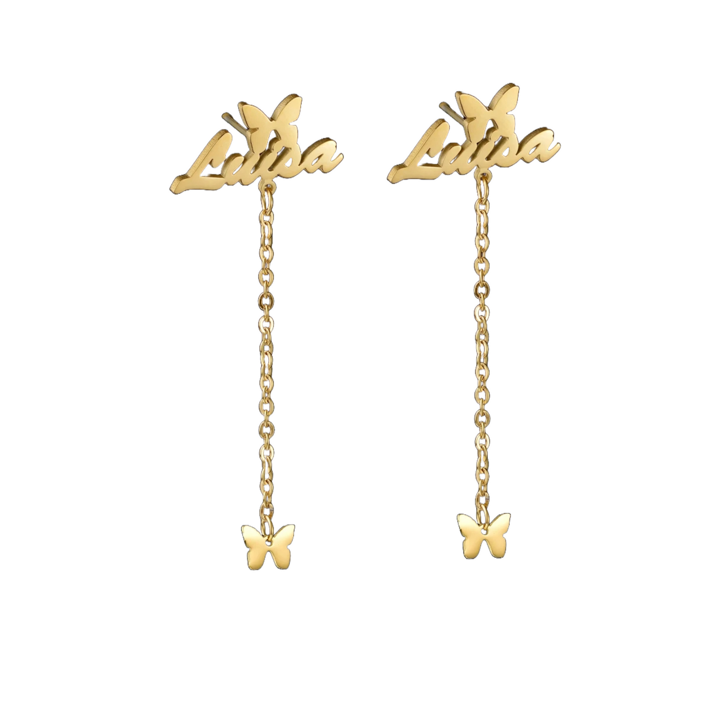 PRINCESS JEWELRY® Orecchini Pendenti Personalizzati in Acciaio Inossidabile (3 colori) - Princess Jewelry