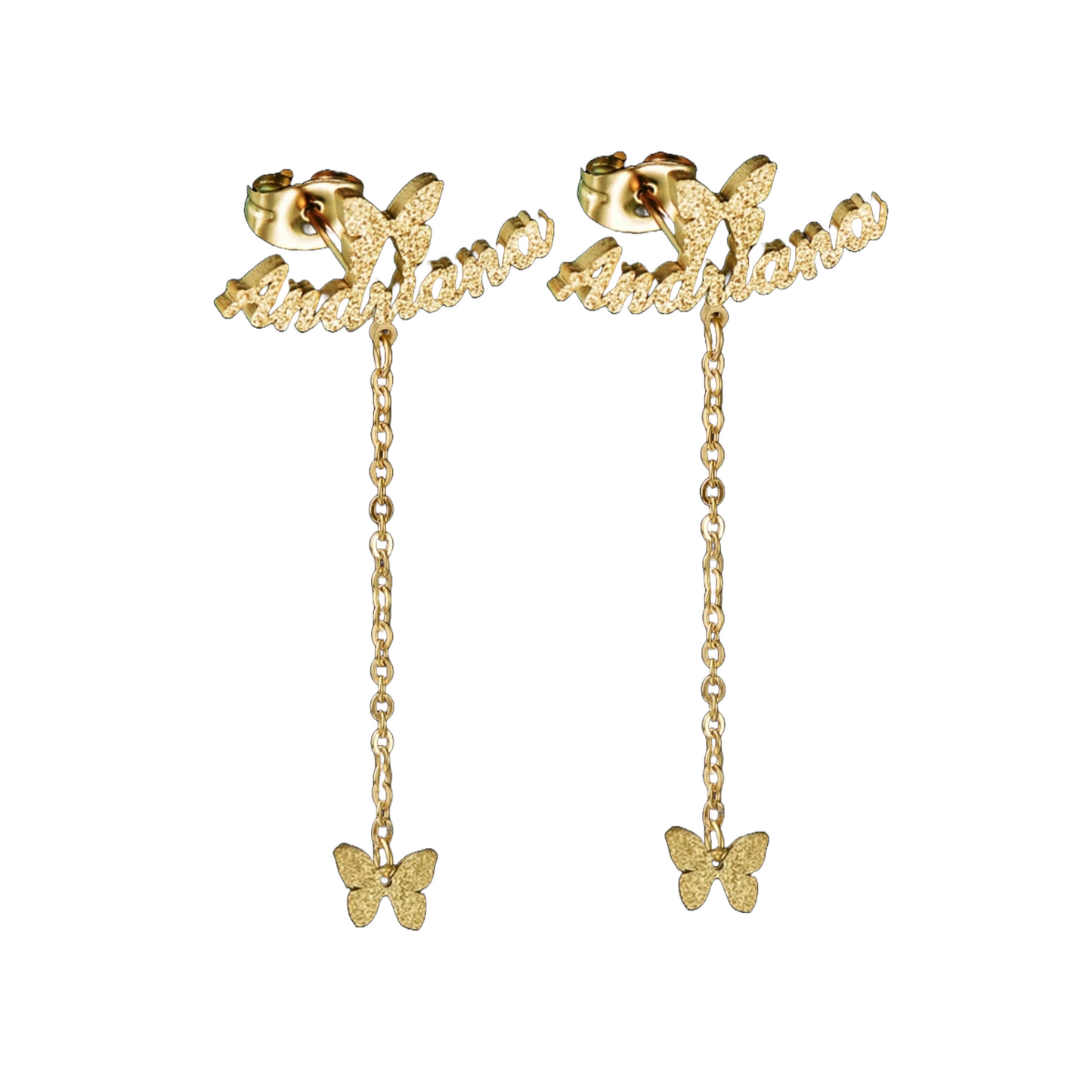PRINCESS JEWELRY® Orecchini Pendenti Personalizzati in Acciaio Inossidabile (3 colori) - Princess Jewelry