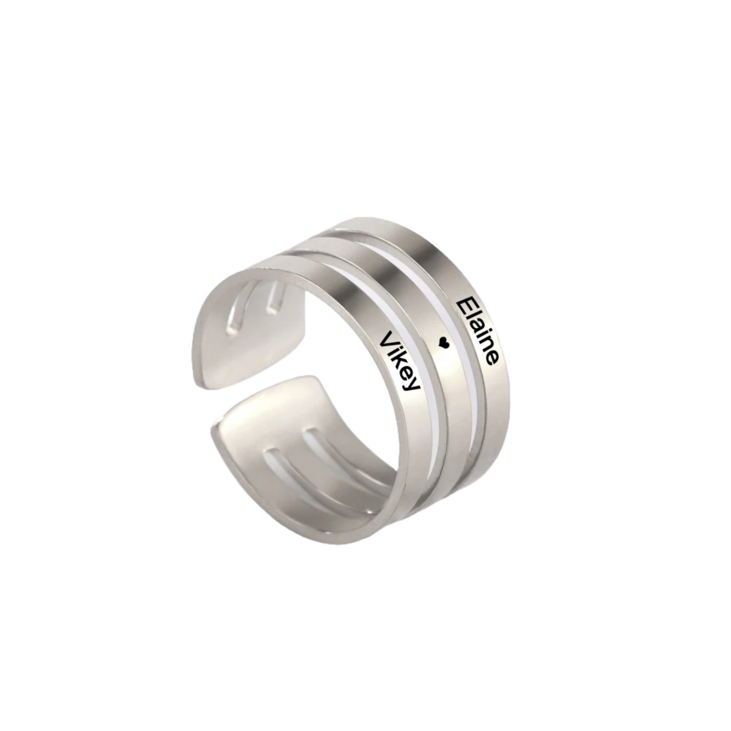 PRINCESS JEWELRY® Anello Personalizzato in Acciaio Inossidabile (4 colori) - Princess Jewelry