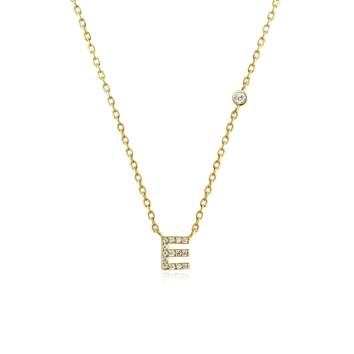 PRINCESS JEWELRY® Collana con Lettera Personalizzata in Argento 925 Placcato Oro 18 Kt (2 colori) - Princess Jewelry