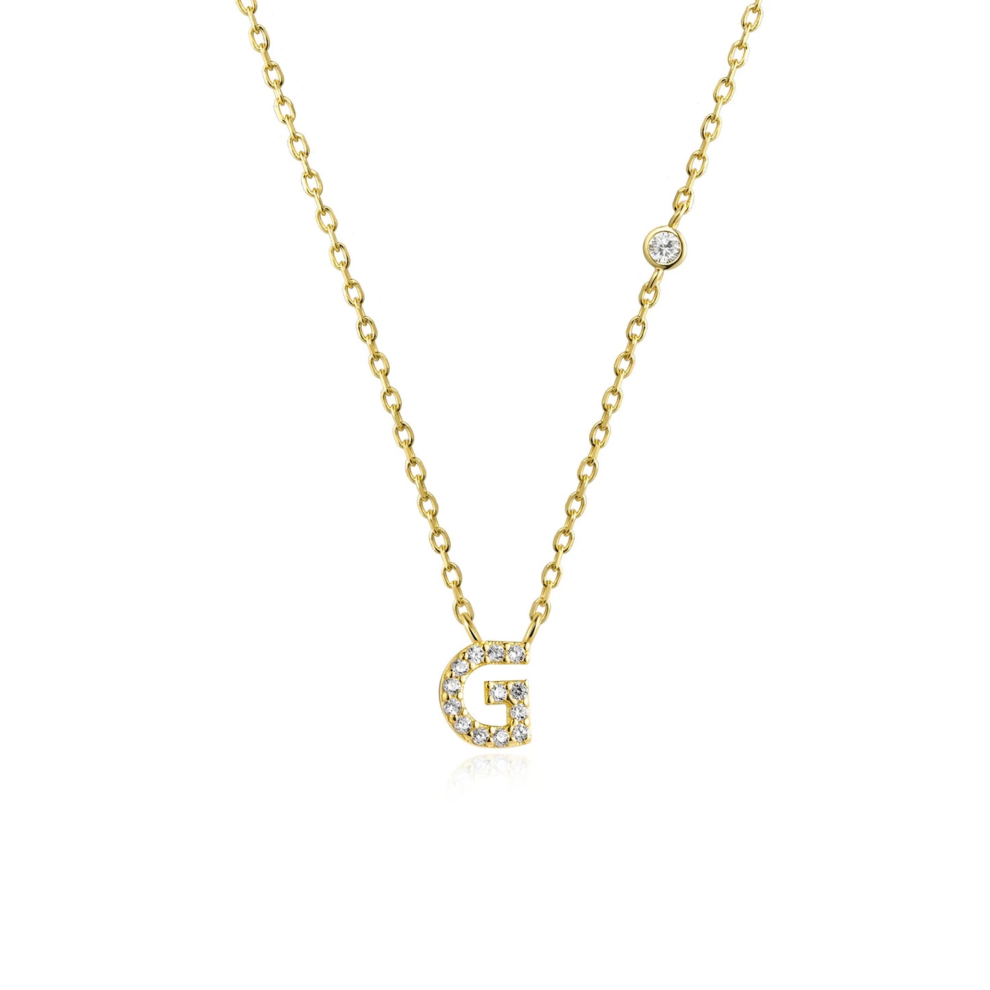 PRINCESS JEWELRY® Collana con Lettera Personalizzata in Argento 925 Placcato Oro 18 Kt (2 colori) - Princess Jewelry
