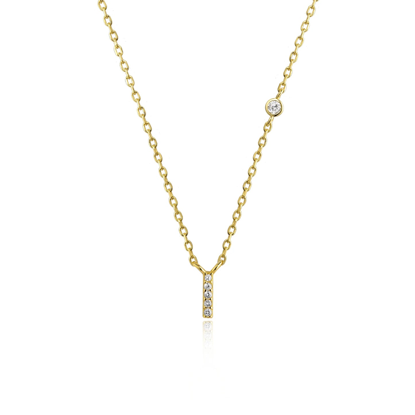 PRINCESS JEWELRY® Collana con Lettera Personalizzata in Argento 925 Placcato Oro 18 Kt (2 colori) - Princess Jewelry