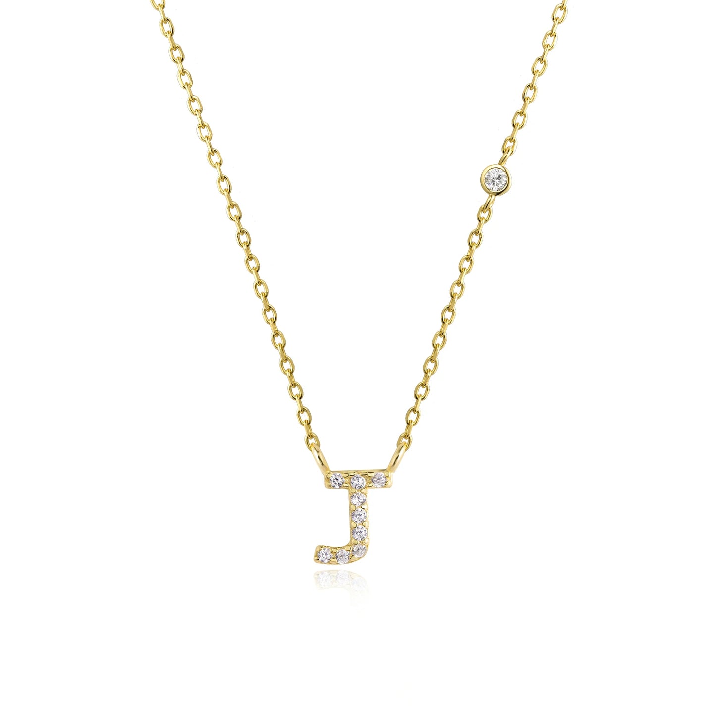PRINCESS JEWELRY® Collana con Lettera Personalizzata in Argento 925 Placcato Oro 18 Kt (2 colori) - Princess Jewelry