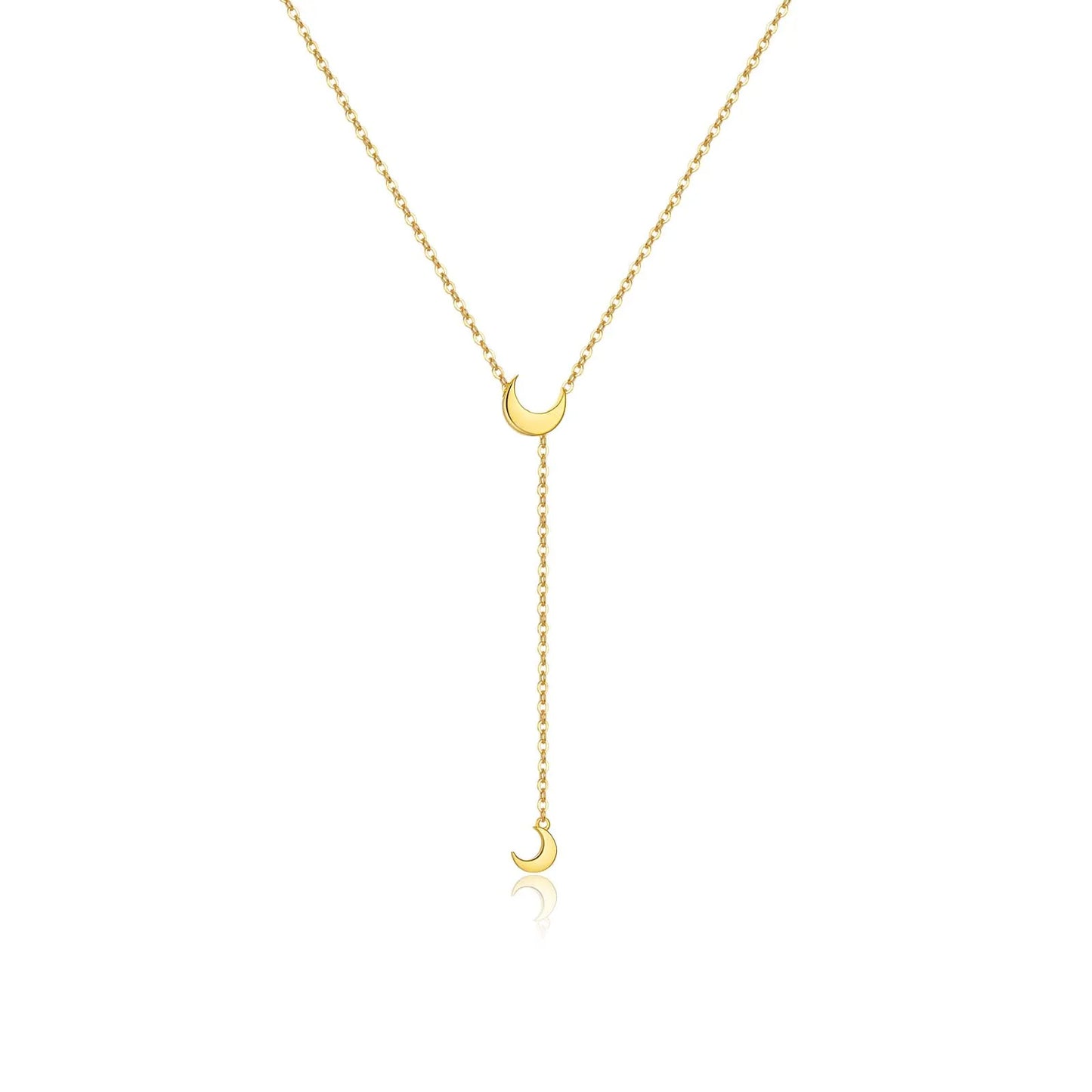 PRINCESS JEWELRY® Collana con Doppio Ciondolo in Argento 925 Placcato Oro 18 Kt (4 modelli, 2 colori) - Princess Jewelry