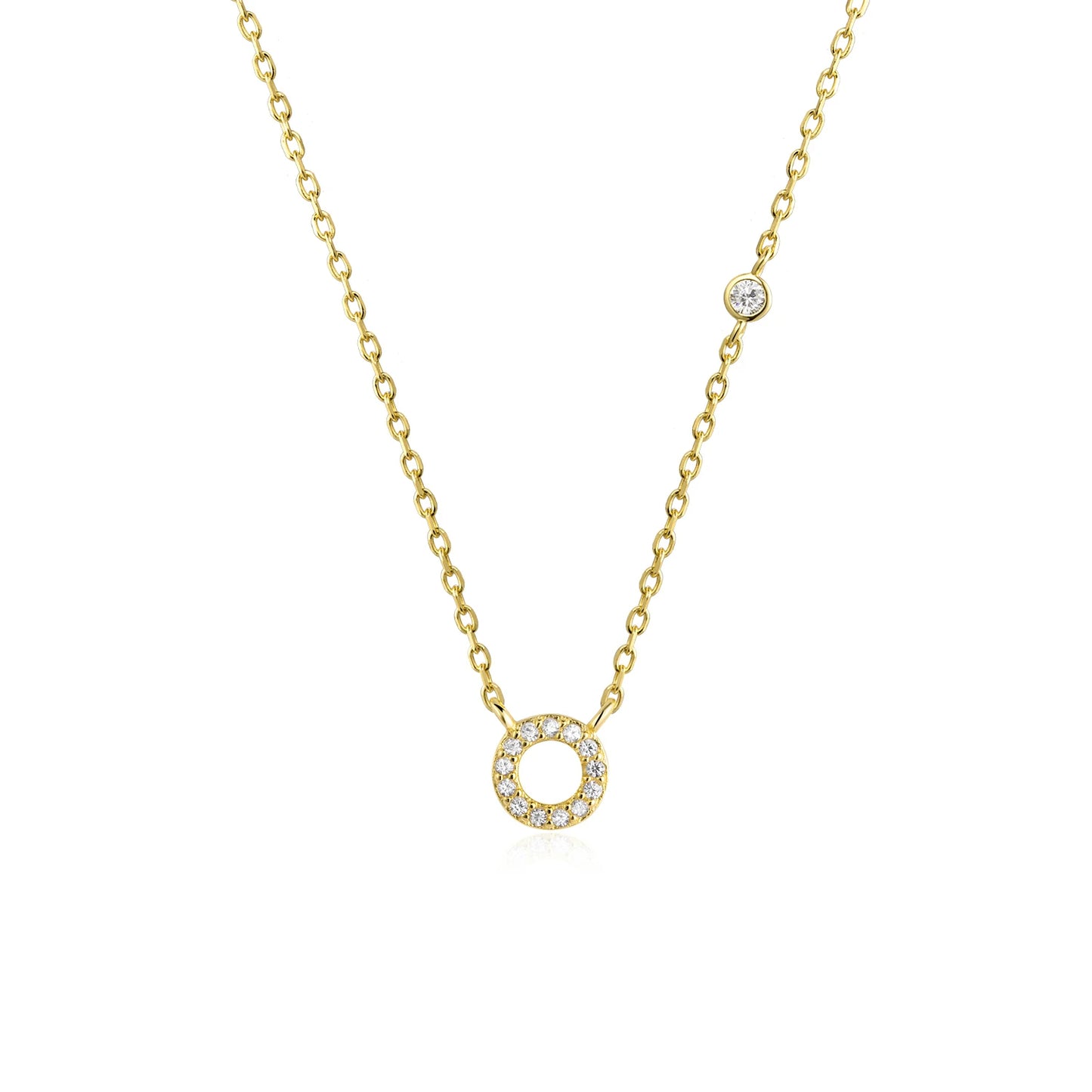 PRINCESS JEWELRY® Collana con Lettera Personalizzata in Argento 925 Placcato Oro 18 Kt (2 colori) - Princess Jewelry